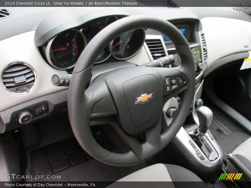 Silver Ice Metallic / Jet Black/Medium Titanium 2014 Chevrolet Cruze LS