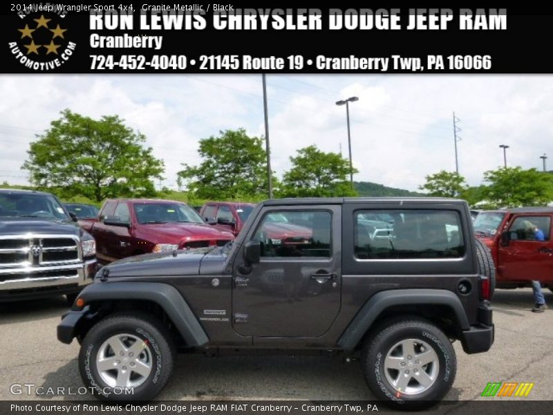Granite Metallic / Black 2014 Jeep Wrangler Sport 4x4