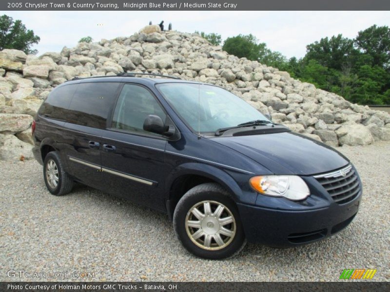 Midnight Blue Pearl / Medium Slate Gray 2005 Chrysler Town & Country Touring
