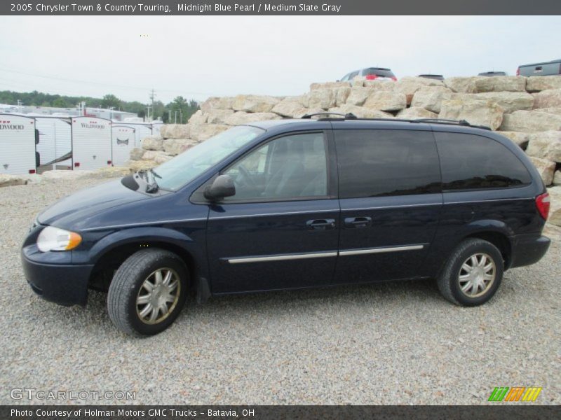 Midnight Blue Pearl / Medium Slate Gray 2005 Chrysler Town & Country Touring