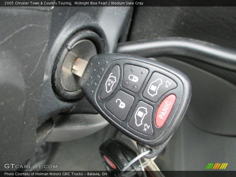 Midnight Blue Pearl / Medium Slate Gray 2005 Chrysler Town & Country Touring