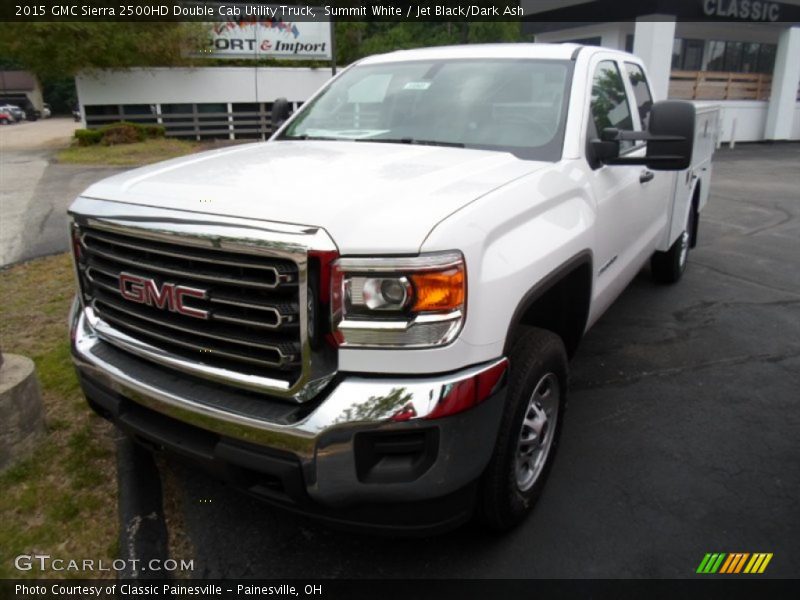 Summit White / Jet Black/Dark Ash 2015 GMC Sierra 2500HD Double Cab Utility Truck