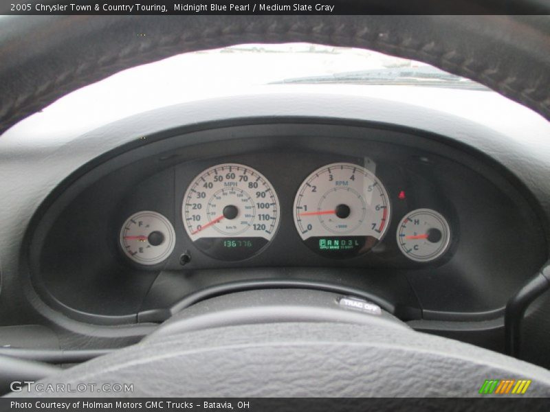Midnight Blue Pearl / Medium Slate Gray 2005 Chrysler Town & Country Touring