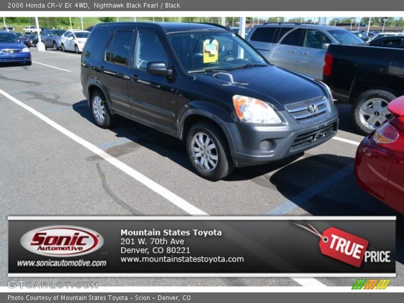 Nighthawk Black Pearl / Black 2006 Honda CR-V EX 4WD