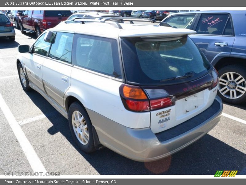 White Frost Pearl / Beige 2001 Subaru Outback L.L.Bean Edition Wagon