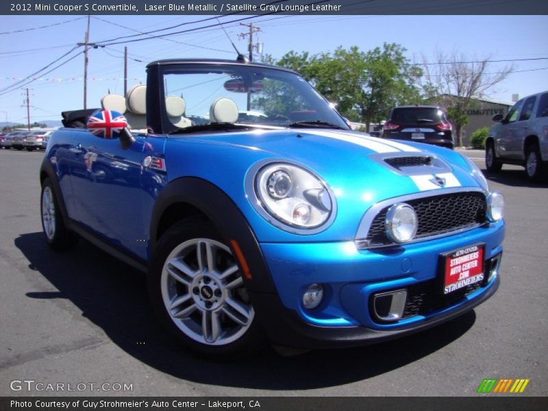 Laser Blue Metallic / Satellite Gray Lounge Leather 2012 Mini Cooper S Convertible