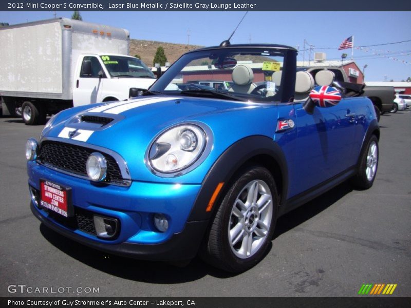 Laser Blue Metallic / Satellite Gray Lounge Leather 2012 Mini Cooper S Convertible