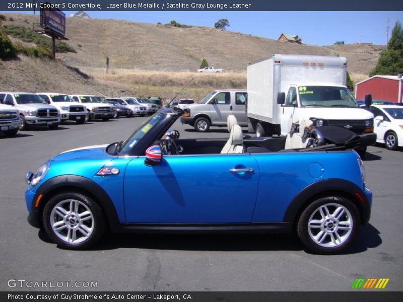 Laser Blue Metallic / Satellite Gray Lounge Leather 2012 Mini Cooper S Convertible