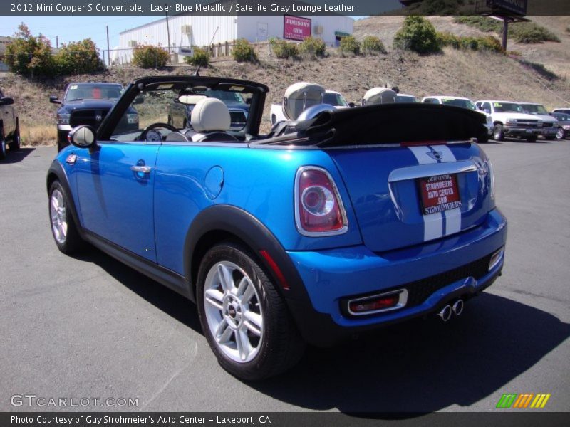 Laser Blue Metallic / Satellite Gray Lounge Leather 2012 Mini Cooper S Convertible