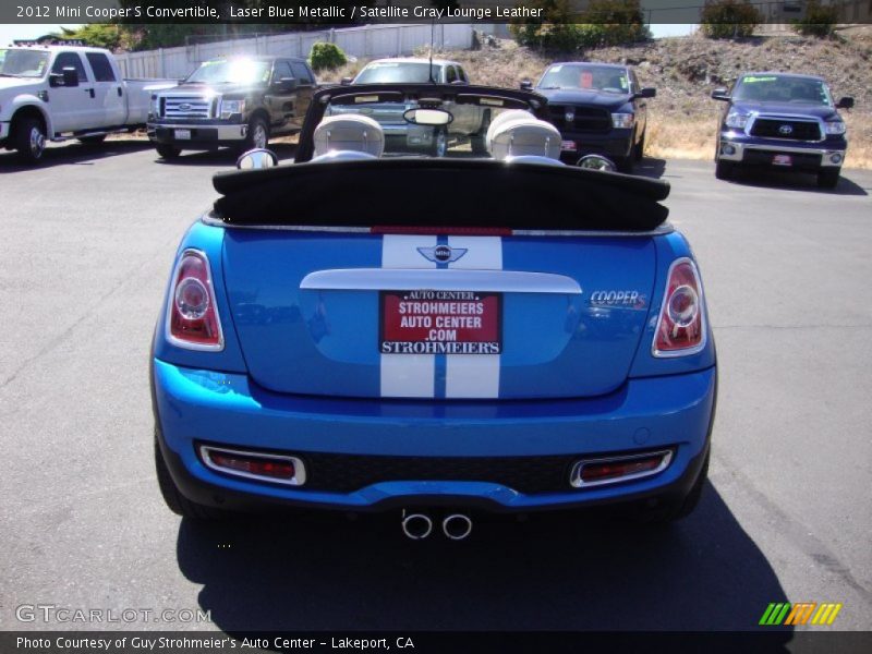 Laser Blue Metallic / Satellite Gray Lounge Leather 2012 Mini Cooper S Convertible