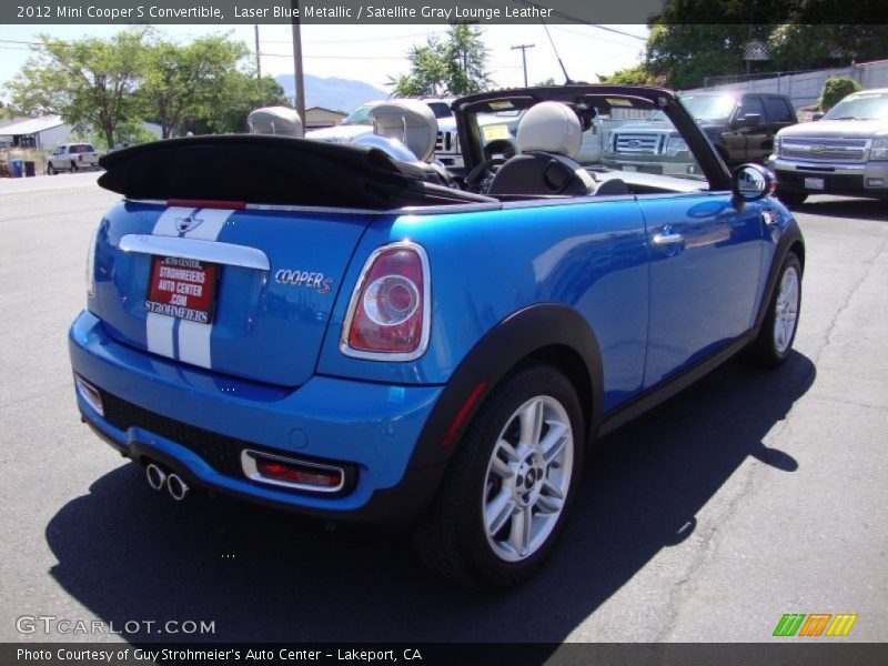 Laser Blue Metallic / Satellite Gray Lounge Leather 2012 Mini Cooper S Convertible