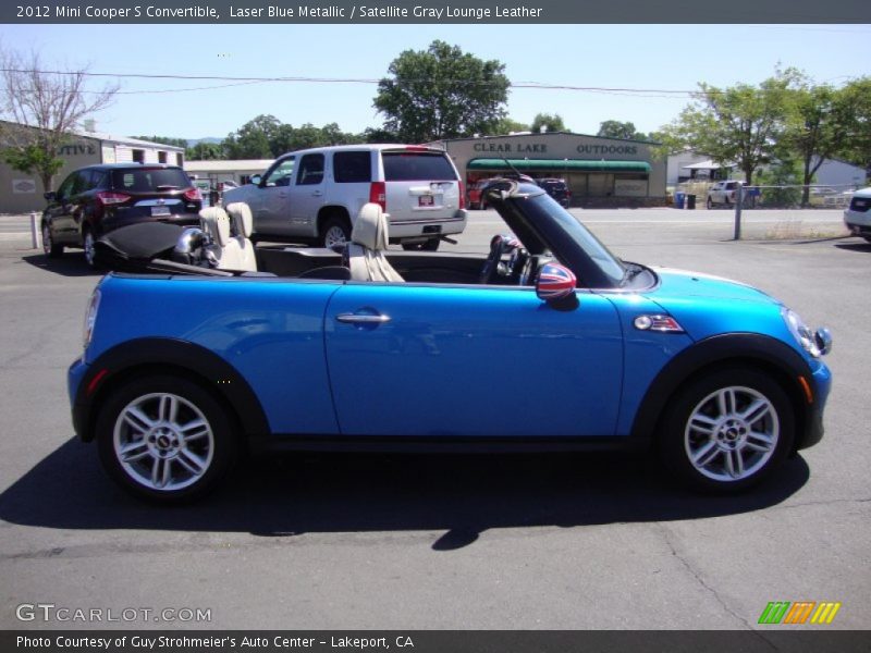 Laser Blue Metallic / Satellite Gray Lounge Leather 2012 Mini Cooper S Convertible