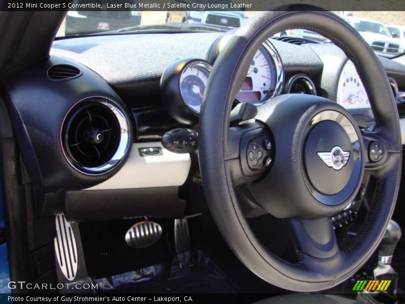 Laser Blue Metallic / Satellite Gray Lounge Leather 2012 Mini Cooper S Convertible
