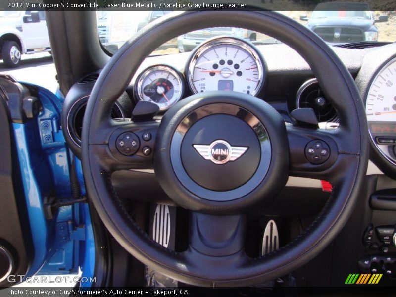 Laser Blue Metallic / Satellite Gray Lounge Leather 2012 Mini Cooper S Convertible