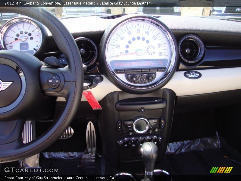 Laser Blue Metallic / Satellite Gray Lounge Leather 2012 Mini Cooper S Convertible
