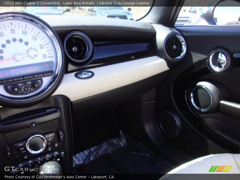 Laser Blue Metallic / Satellite Gray Lounge Leather 2012 Mini Cooper S Convertible