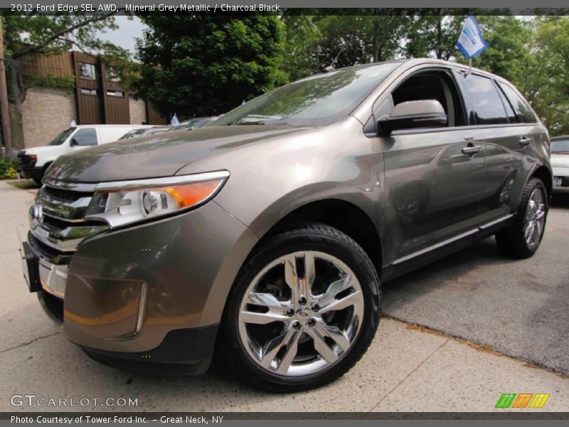 Mineral Grey Metallic / Charcoal Black 2012 Ford Edge SEL AWD