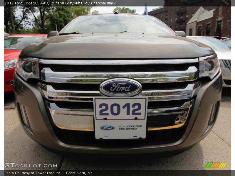 Mineral Grey Metallic / Charcoal Black 2012 Ford Edge SEL AWD