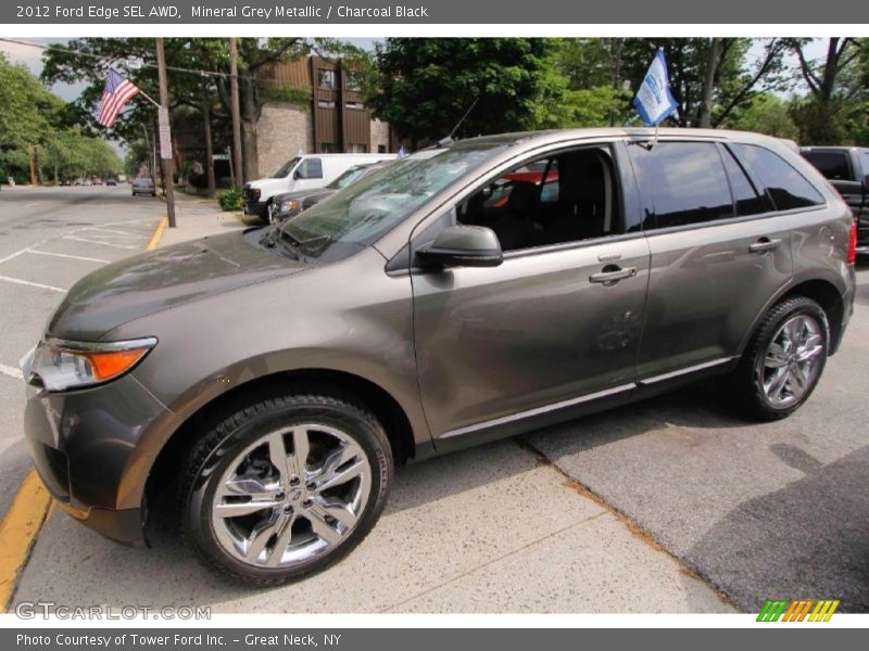 Mineral Grey Metallic / Charcoal Black 2012 Ford Edge SEL AWD