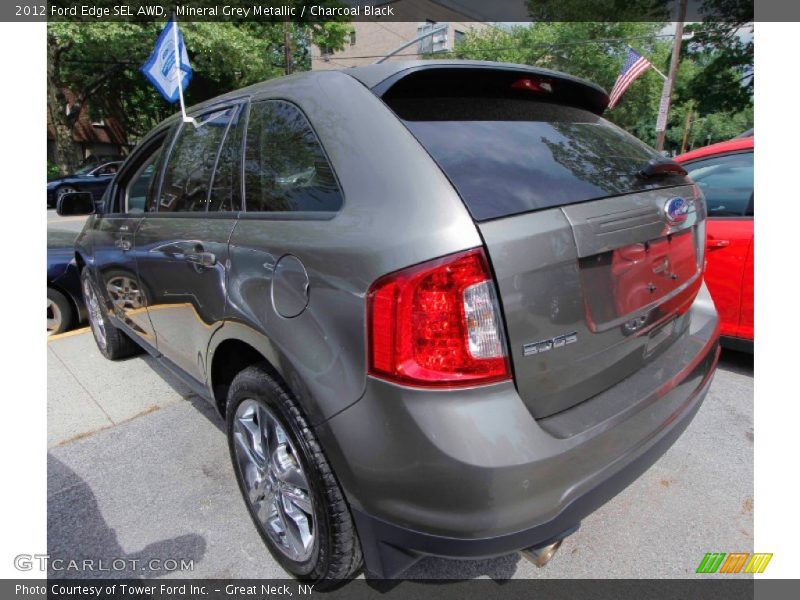 Mineral Grey Metallic / Charcoal Black 2012 Ford Edge SEL AWD