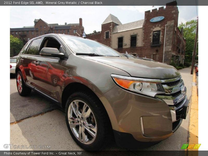 Mineral Grey Metallic / Charcoal Black 2012 Ford Edge SEL AWD