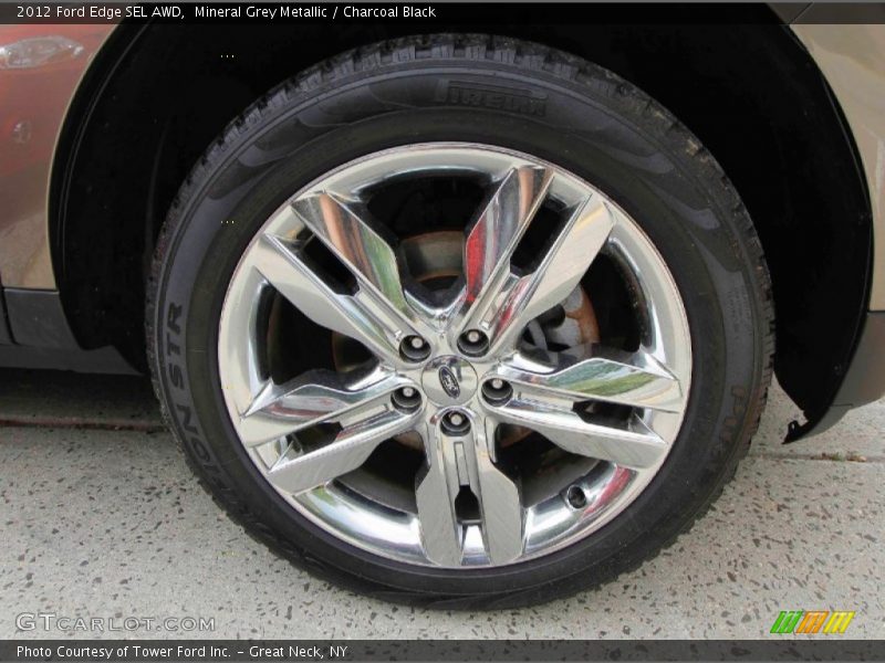 Mineral Grey Metallic / Charcoal Black 2012 Ford Edge SEL AWD