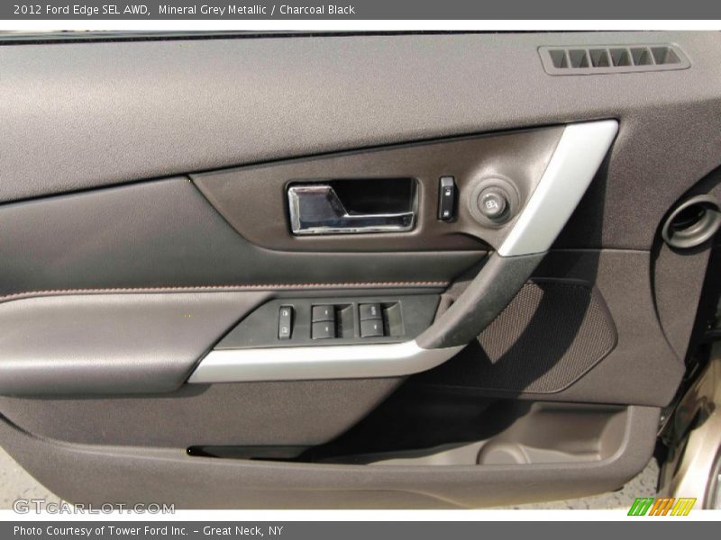 Mineral Grey Metallic / Charcoal Black 2012 Ford Edge SEL AWD