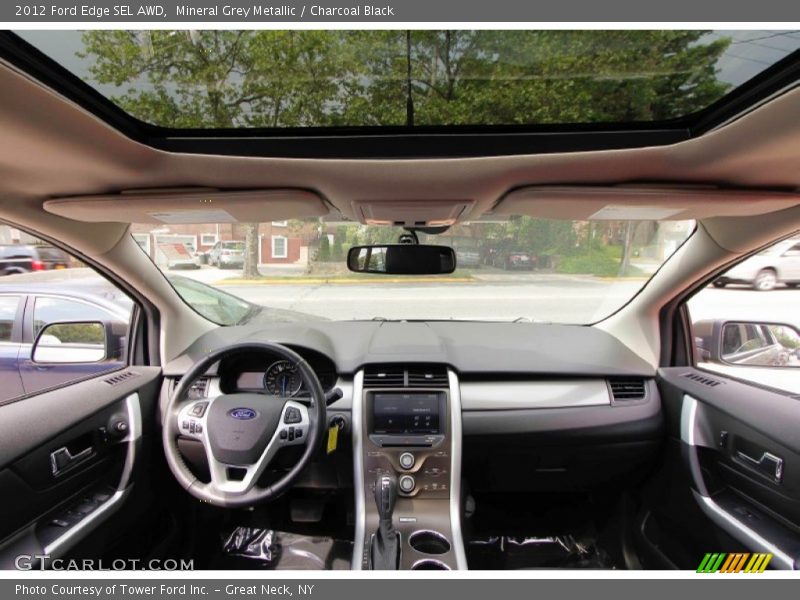 Mineral Grey Metallic / Charcoal Black 2012 Ford Edge SEL AWD