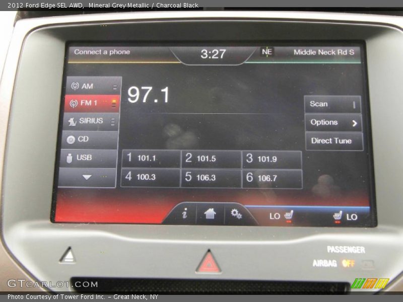 Mineral Grey Metallic / Charcoal Black 2012 Ford Edge SEL AWD
