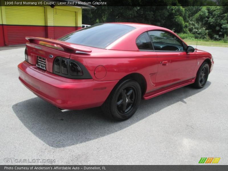 Laser Red / Medium Graphite 1998 Ford Mustang V6 Coupe