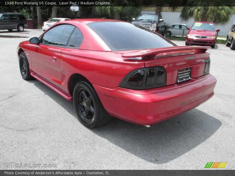 Laser Red / Medium Graphite 1998 Ford Mustang V6 Coupe