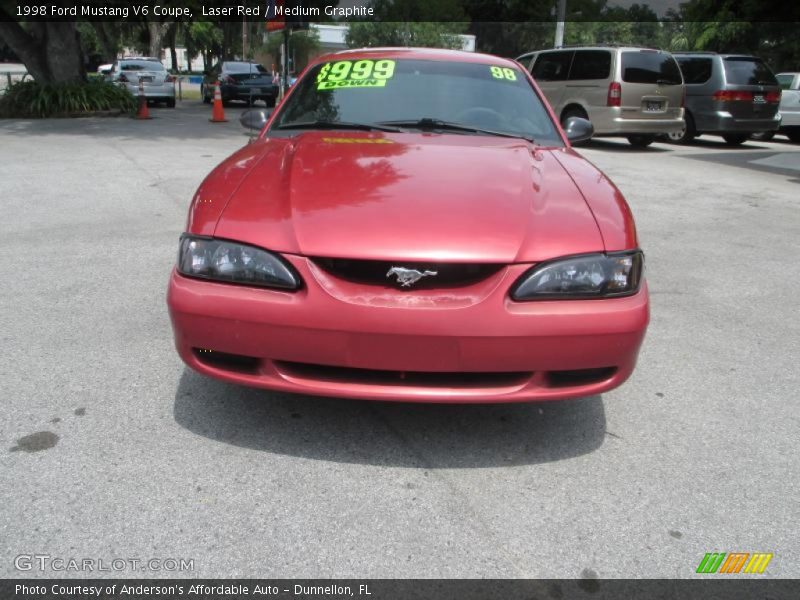 Laser Red / Medium Graphite 1998 Ford Mustang V6 Coupe