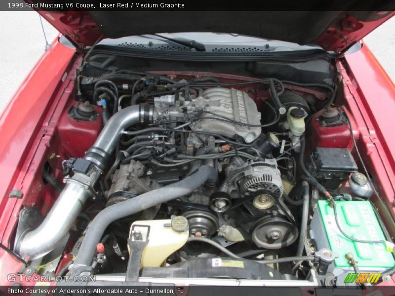Laser Red / Medium Graphite 1998 Ford Mustang V6 Coupe