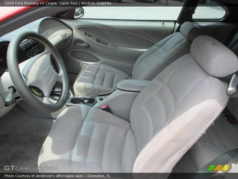Laser Red / Medium Graphite 1998 Ford Mustang V6 Coupe