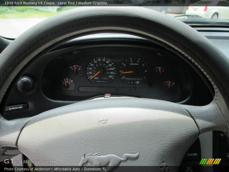 Laser Red / Medium Graphite 1998 Ford Mustang V6 Coupe