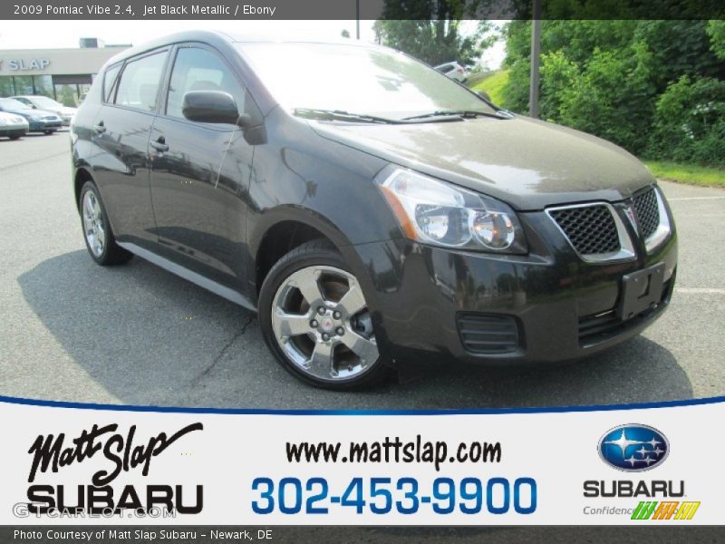 Jet Black Metallic / Ebony 2009 Pontiac Vibe 2.4