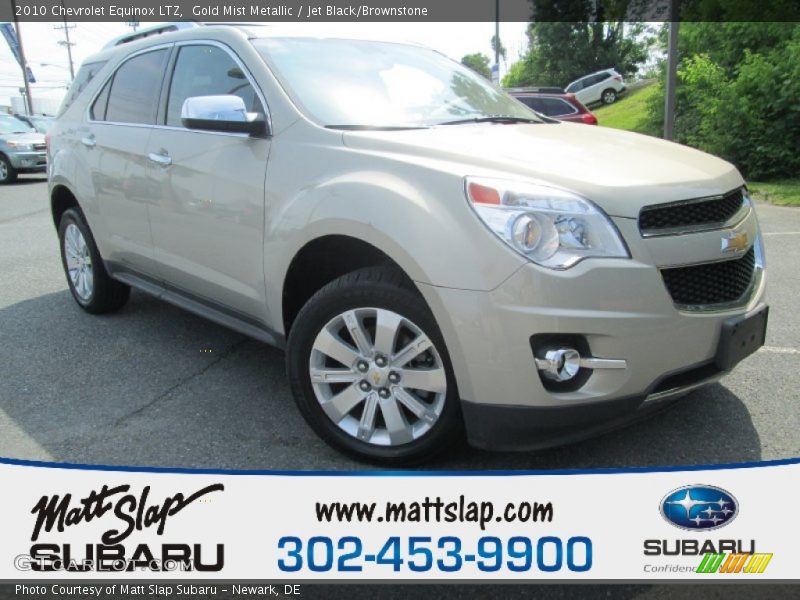 Gold Mist Metallic / Jet Black/Brownstone 2010 Chevrolet Equinox LTZ