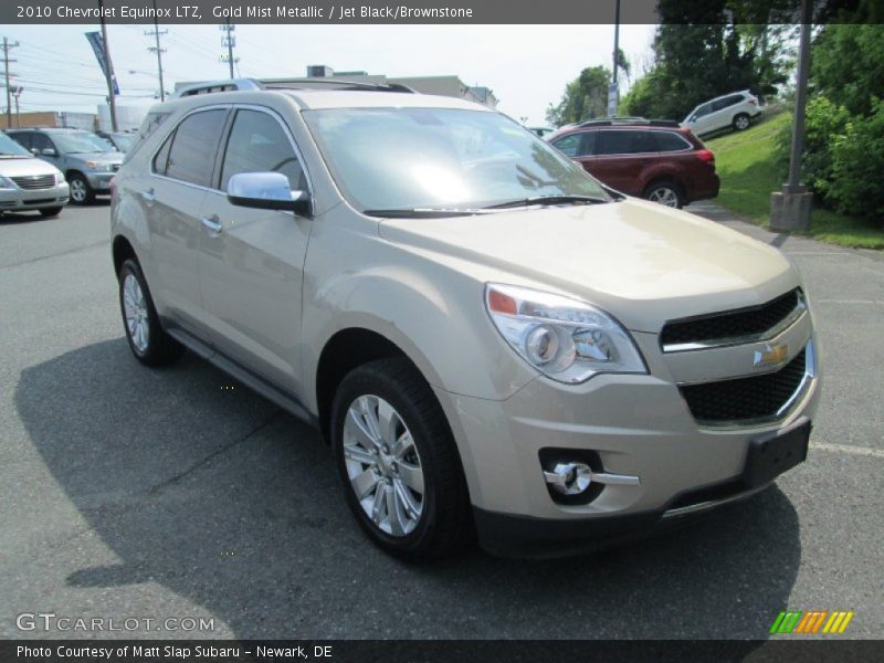 Gold Mist Metallic / Jet Black/Brownstone 2010 Chevrolet Equinox LTZ