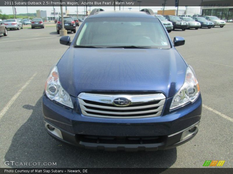 Azurite Blue Pearl / Warm Ivory 2011 Subaru Outback 2.5i Premium Wagon