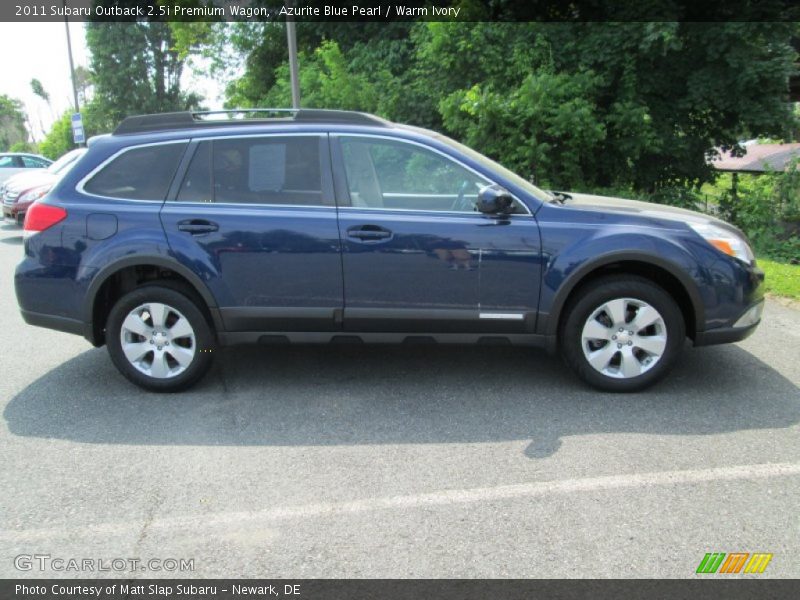 Azurite Blue Pearl / Warm Ivory 2011 Subaru Outback 2.5i Premium Wagon