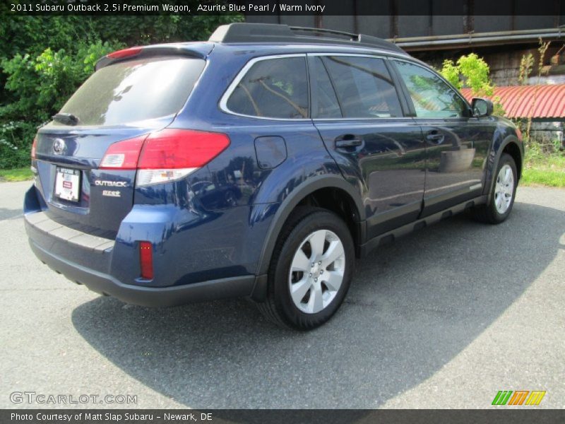 Azurite Blue Pearl / Warm Ivory 2011 Subaru Outback 2.5i Premium Wagon