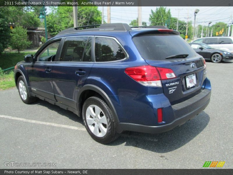 Azurite Blue Pearl / Warm Ivory 2011 Subaru Outback 2.5i Premium Wagon