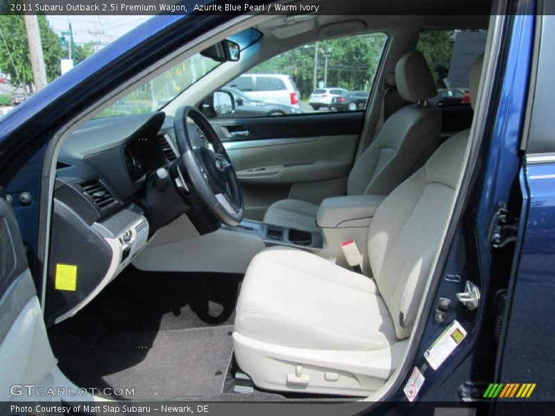Azurite Blue Pearl / Warm Ivory 2011 Subaru Outback 2.5i Premium Wagon