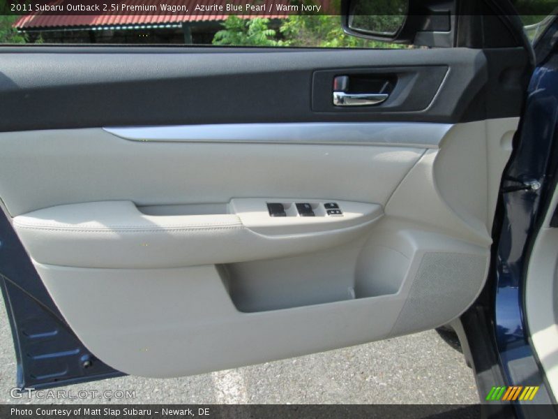 Azurite Blue Pearl / Warm Ivory 2011 Subaru Outback 2.5i Premium Wagon