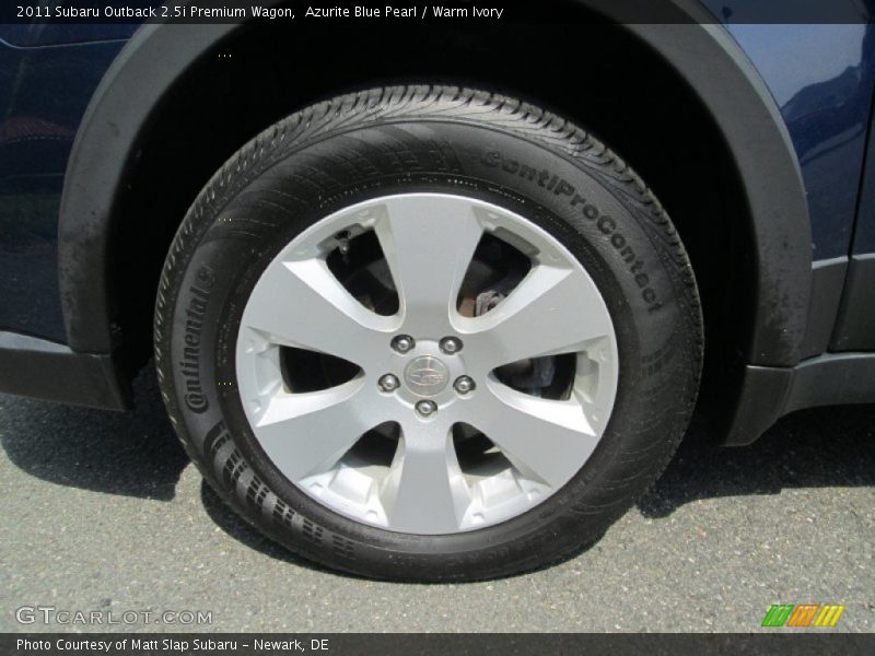 Azurite Blue Pearl / Warm Ivory 2011 Subaru Outback 2.5i Premium Wagon