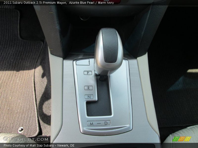 Azurite Blue Pearl / Warm Ivory 2011 Subaru Outback 2.5i Premium Wagon