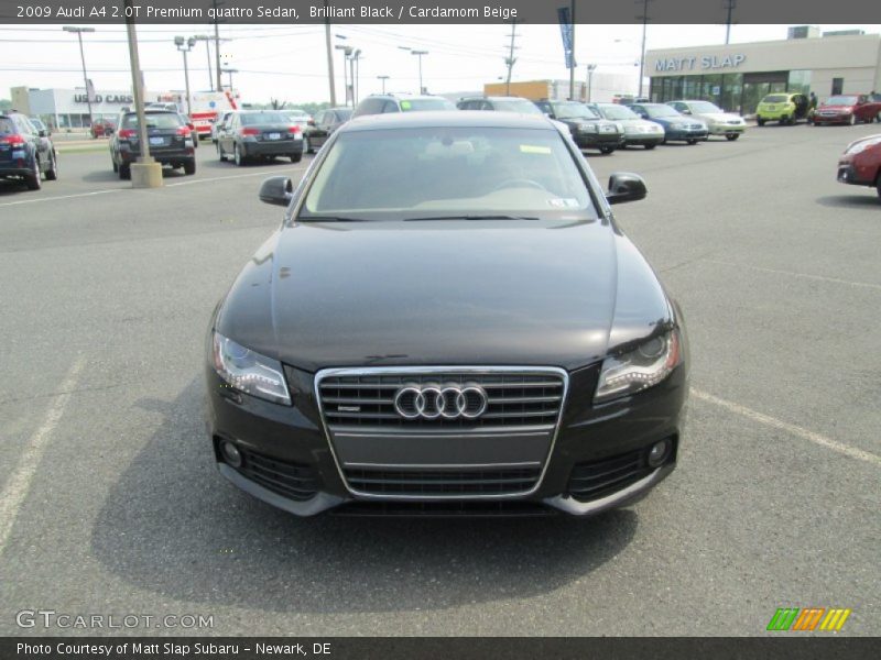 Brilliant Black / Cardamom Beige 2009 Audi A4 2.0T Premium quattro Sedan