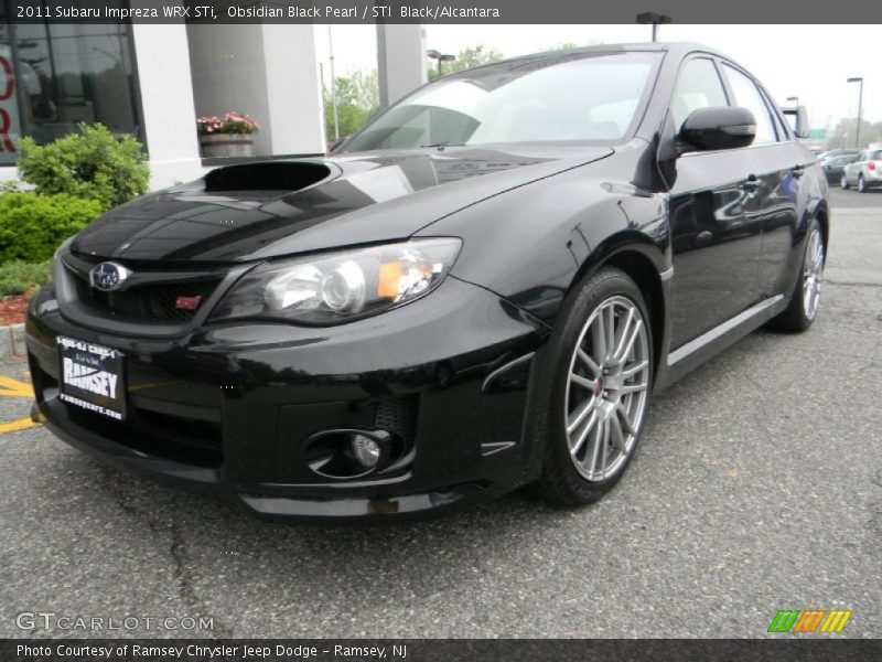 Obsidian Black Pearl / STI  Black/Alcantara 2011 Subaru Impreza WRX STi