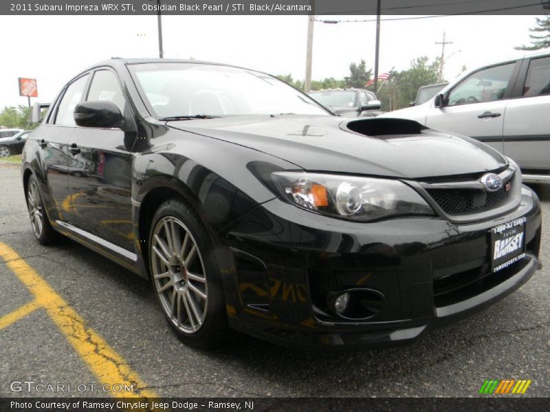 Obsidian Black Pearl / STI  Black/Alcantara 2011 Subaru Impreza WRX STi