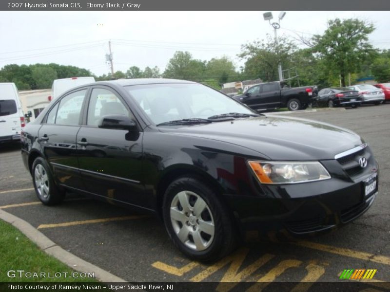 Ebony Black / Gray 2007 Hyundai Sonata GLS